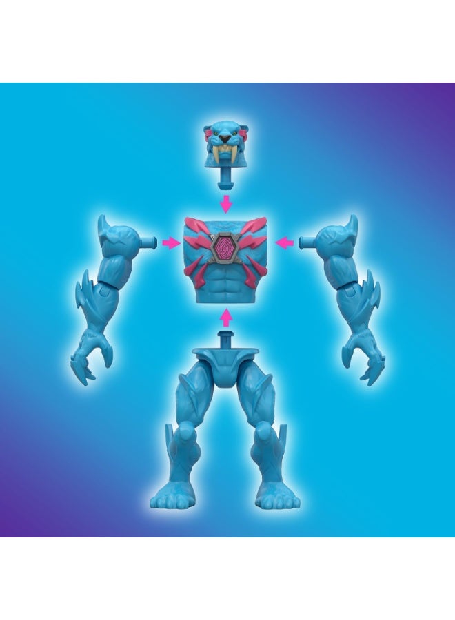 MrBeast Lab عبوة واحدة من مختبر MRBEAST هايبرد، امزج واطابق ملايين التركيبات لإنشاء الوحش النهائي وكشف أجزاء الوحش الفردية لإنشاء 1 من 10 شخصيات هايبرد بطول 4 إنش، أكثر من 30 لجمعها. - Image 5